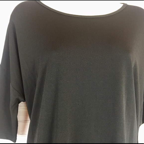 🦄BNWT SOFT Black hi-low Irma Tunic long cut back - Picture 2 of 8